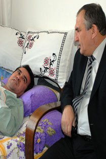 Başkandan hasta ziyareti