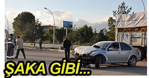 Akıl almaz kaza...
