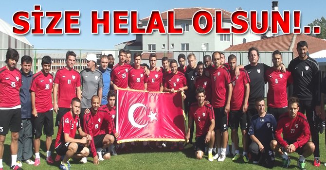 Bolusporlu oyunculardan anlamlı mesaj...