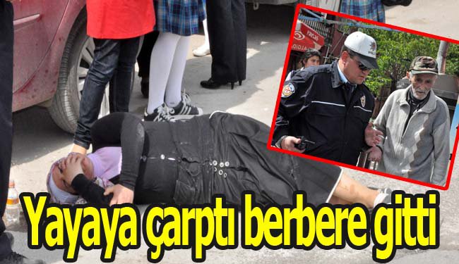 Kadına çarptı, berbere gitti..