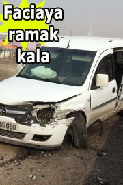 Kontrolden çıkan otomobil az kalsın 5 kişiye mezar oluyordu