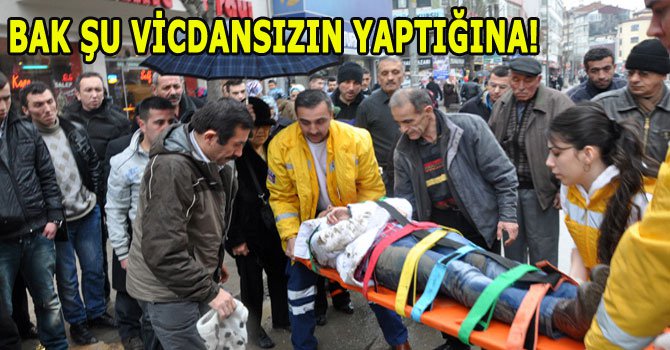 Motosikletiyle kadına çarpıp kaçtı