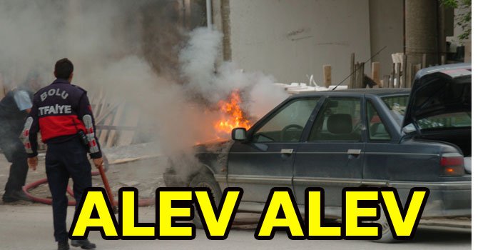 Otomobil alev alev yanıyordu...
