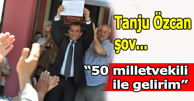Tanju Özcan fena gaza geldi...