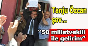 Tanju Özcan fena gaza geldi...