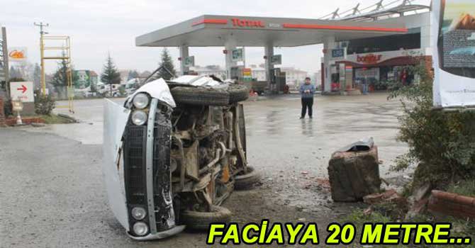 JANDARMAYA ÇARPMAMAK İÇİN TAKLA ATTI!