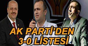 AK PARTİ'DE LİSTE BELLİ OLDU