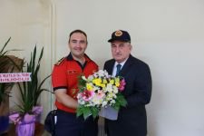 BAŞKAN'DAN İTFAİYECİLERE ÖVGÜ DOLU SÖZLER