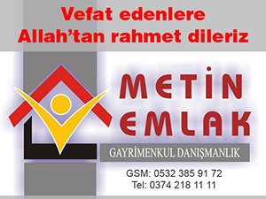 BOLU'DA BUGÜN VEFAT EDENLER ( 13 TEMMUZ )
