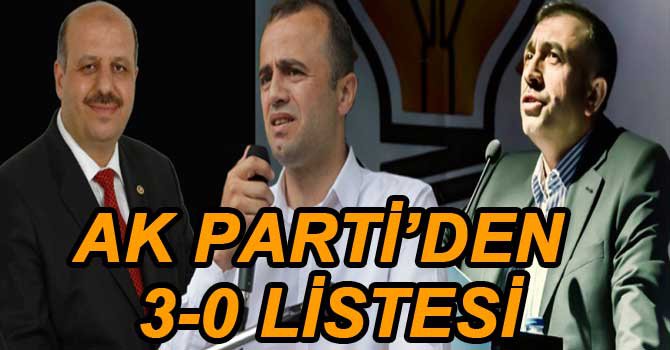 AK PARTİ'DE LİSTE BELLİ OLDU
