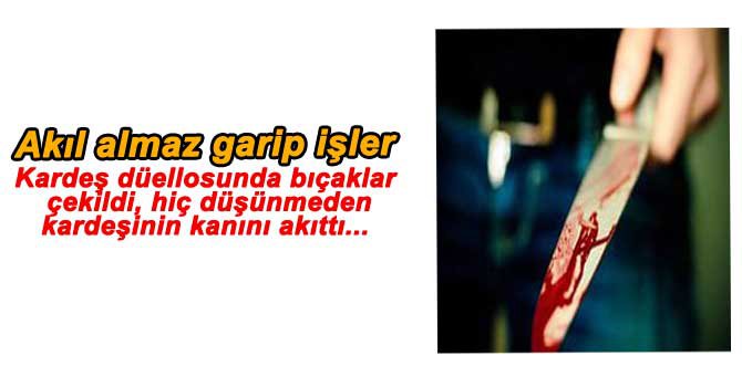 BOLU’DA KARDEŞ KARDEŞİ BIÇAKLADI