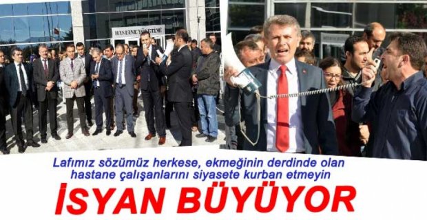 HASTANE YÖNETİMİNİ PROTESTO ETTİLER!