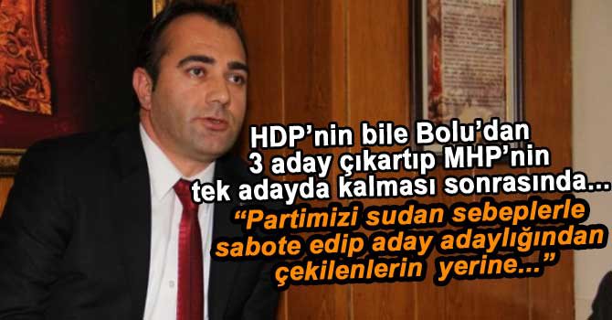 MHP İL BAŞKANI'NDAN ADAYLIK AÇIKLAMASI
