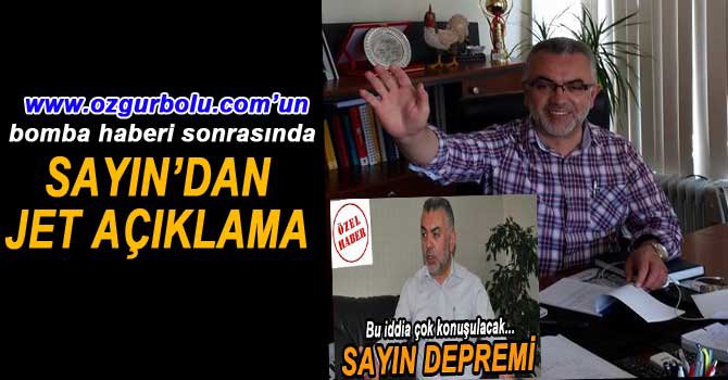 ÖMER SAYIN'DAN SON DAKİKA AÇIKLAMASI