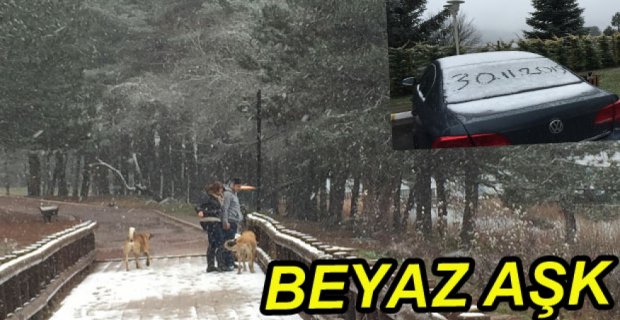 ABANT BEYAZ GELİNLİĞİNİ GİYDİ