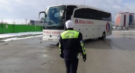 YOLCU OTOBÜSLERİ DENETİMDEN GEÇİYOR!