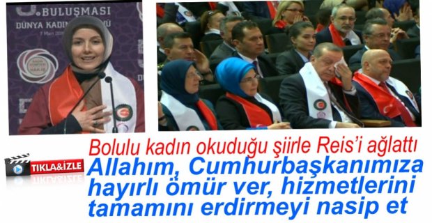 BOLULU KADIN İŞÇİ  CUMHURBAŞKANI ERDOĞAN'I AĞLATTI