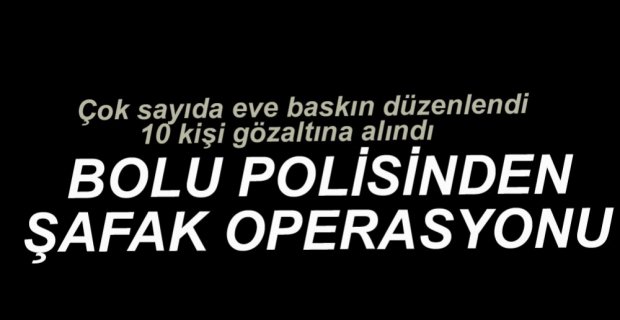 POLİSİN OPERASYONUNDA 10 KİŞİ GÖZALTINA ALINDI...