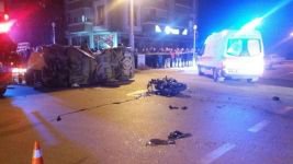 AKIL ALMAZ KAZA, MOTOSİKLET MİNİBÜSÜ DEVİRDİ