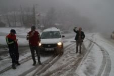 BOLU DAĞI'NDA YOĞUN KAR YAĞIŞI