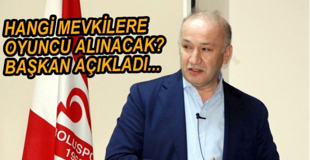 BAŞKAN'DAN ÖNEMLİ TRANSFER AÇIKLAMASI