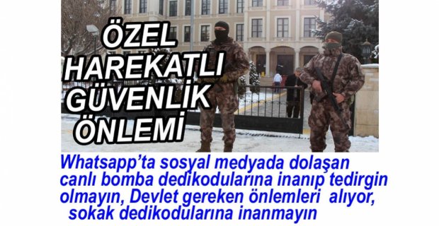 BOLU'DA ÖZEL HAREKATLI TEDBİR