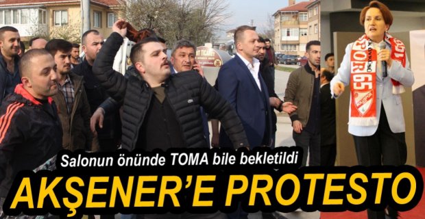 MERAL AKŞENER'İ PROTESTO ETTİLER