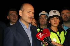 BAKAN SOYLU BOLU TRAFİĞİNDEYDİ