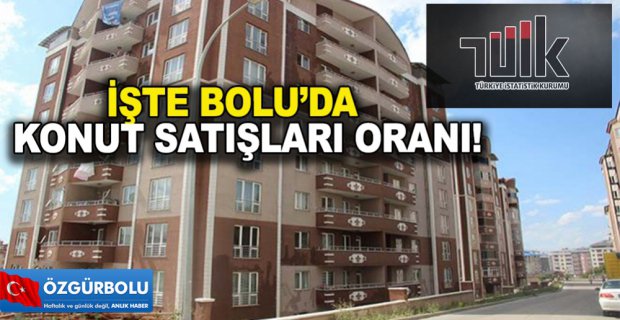 İŞTE BOLU'DA KONUT SATIŞ ORANLARI