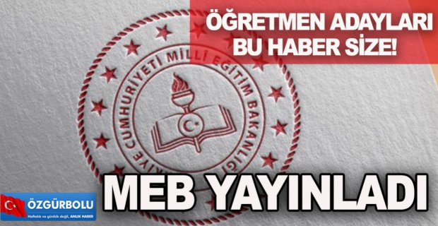 MEB YAYINLADI
