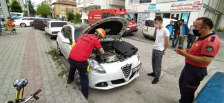 ARACIN MOTORUNA SIKIŞTI