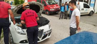 ARACIN MOTORUNA SIKIŞTI