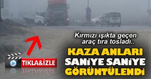 BOLU'DA KAZA ANI GÜVENLİK KAMERASINA YANSIDI