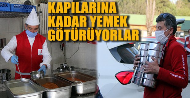 BİNLERCE AİLEYE YEMEK GÖTÜRÜYORLAR...