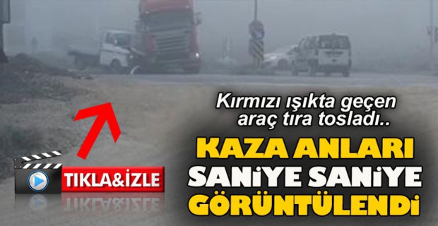 BOLU’DA KAZA ANI GÜVENLİK KAMERASINA YANSIDI