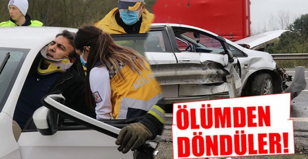 OTOMOBİLLER BARİYERE SAPLANDI