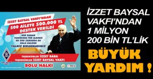İZZET BAYSAL VAKFI'NDAN SAĞLIĞA BÜYÜK DESTEK