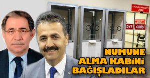 NUMUNE ALMA KABİNİ BAĞIŞLADILAR 