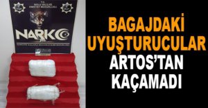 BAGAJDAKİ UYUŞTURUCULAR ARTOS'TAN KAÇAMADI