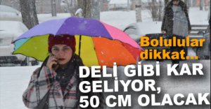 BOLU VE ÇEVRESİ İÇİN YOĞUN KAR YAĞIŞI UYARISI  