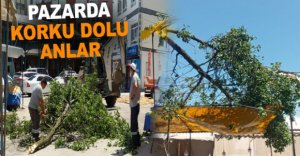 BOLU'DA PAZARDA KORKU DOLU ANLAR
