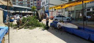 BOLU’DA PAZARDA KORKU DOLU ANLAR