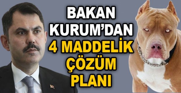 BAKAN KURUM’DAN 4 MADDELİK ÇÖZÜM PLANI