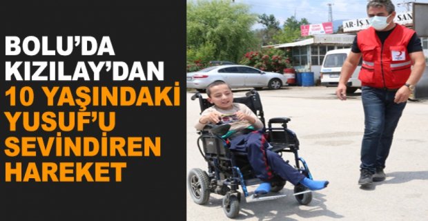 KIZILAY'DAN 10 YAŞINDAKİ YUSUF’U SEVİNDİREN HAREKET