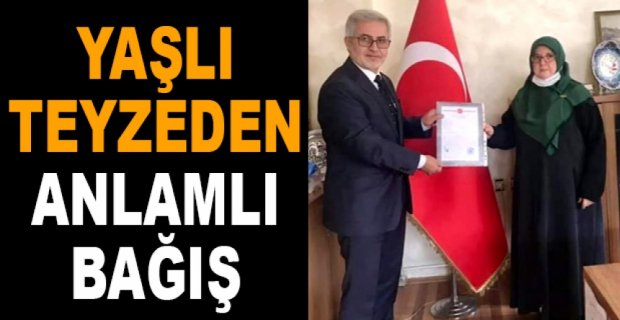 YAŞLI TEYZEDEN ANLAMLI BAĞIŞ