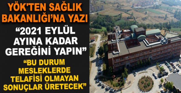 YÖK'TEN SAĞLIK BAKANLIĞI'NA YAZI