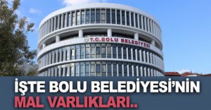 İŞTE BOLU BELEDİYESİ'NİN MAL VARLIKLARI..