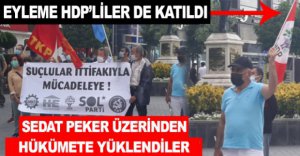 İZZET BAYSAL CADDESİ'NDE HDP BAYRAKLI EYLEM