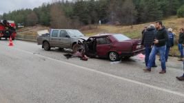 BOLU'DA ABANT YOLUNDA FECİ KAZA