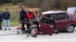 BOLU'DA ABANT YOLUNDA FECİ KAZA